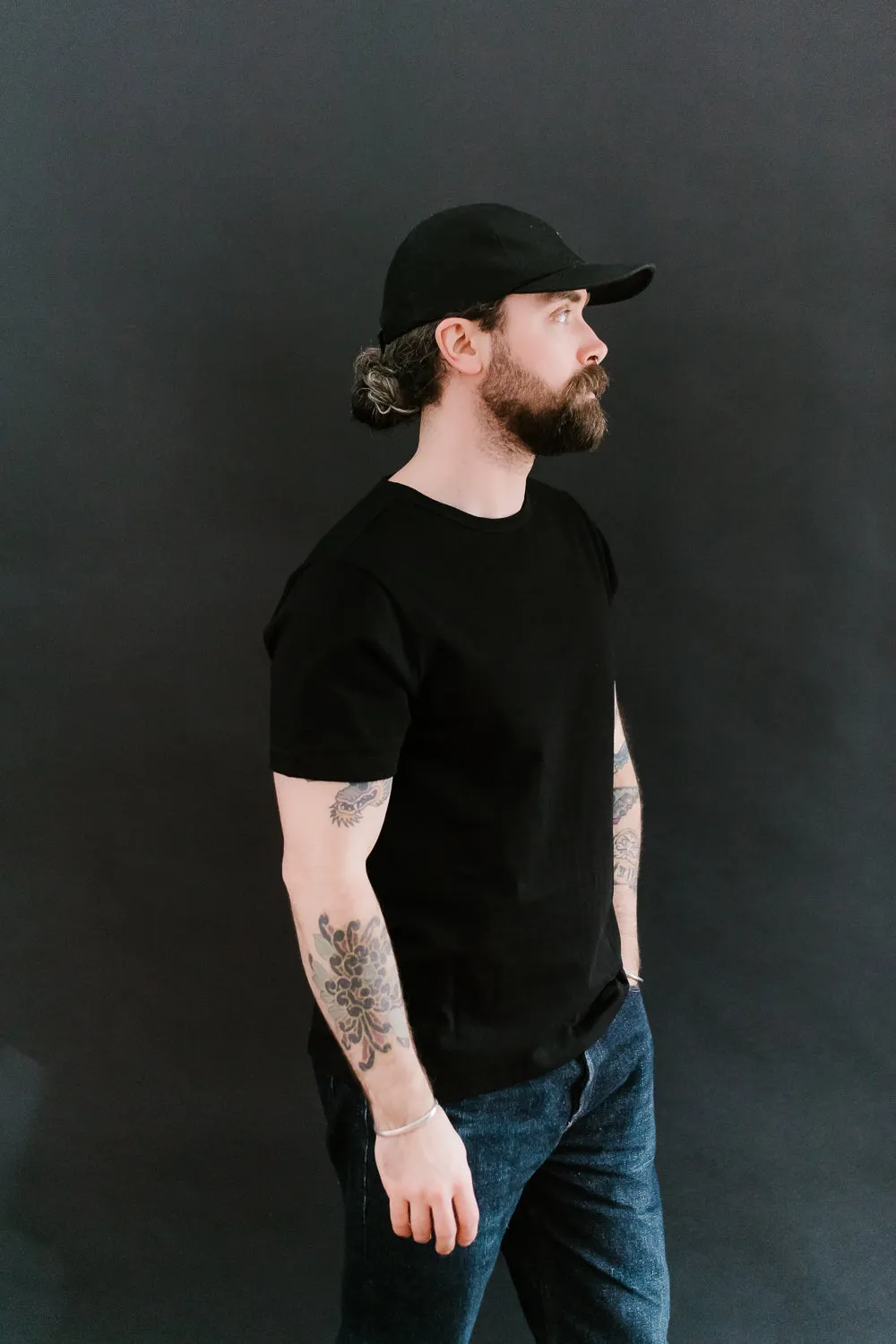 215.99 - 8.6oz Loopwheeled T-Shirt Classic Fit - Deep Black