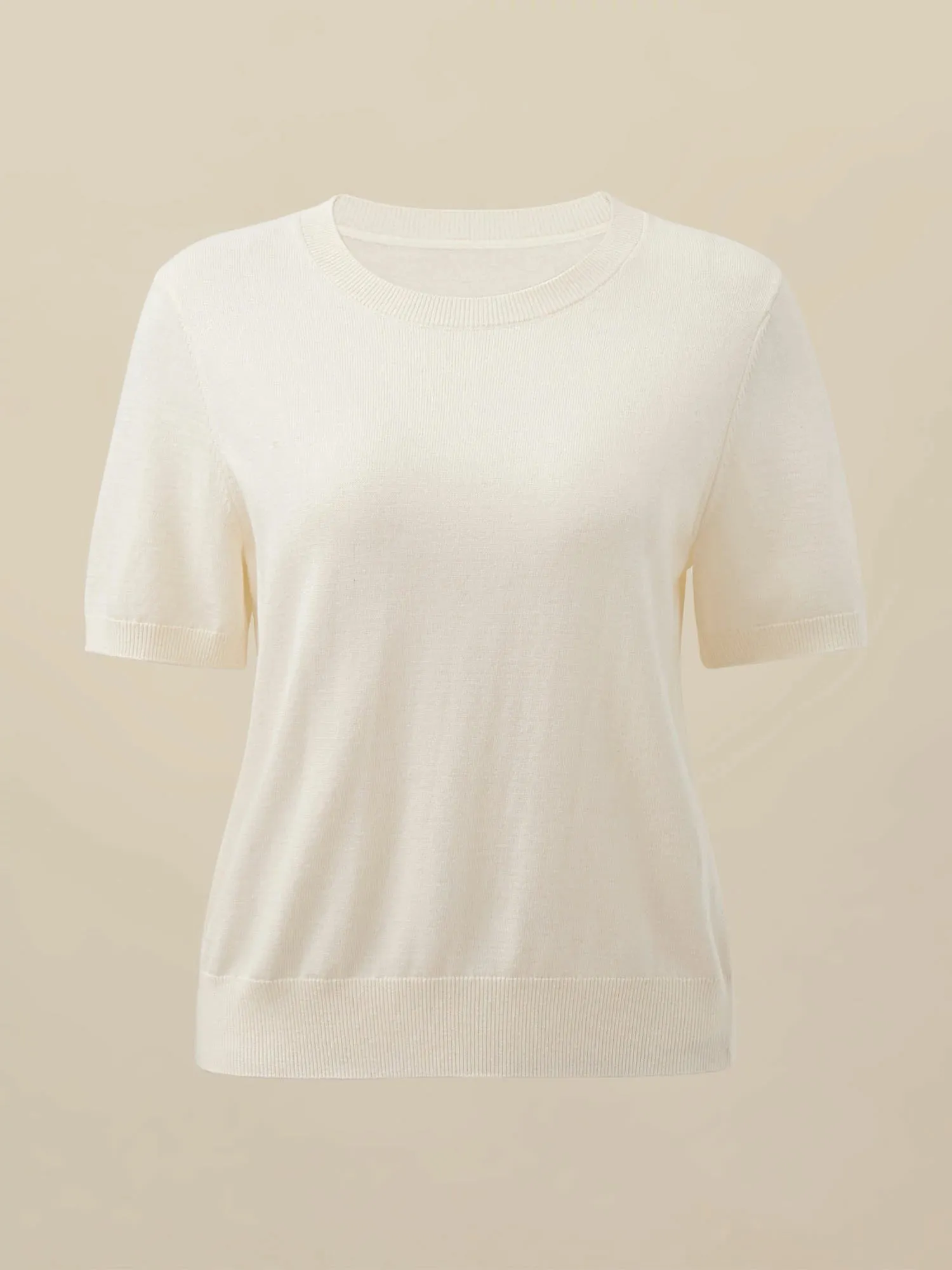 Amoretu Wool Short Sleeve Sweater T-Shirt