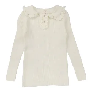 Analogie By Lil Legs Girls Knit Polo Cream