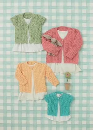 Babies and Girls Cardigans in Sirdar Snuggly 4 Ply (4643) - Digital Version