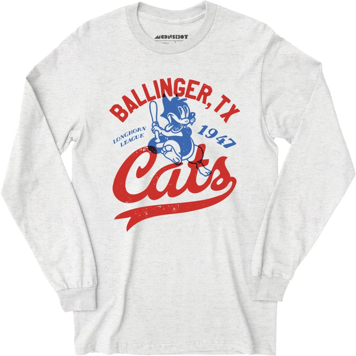 Ballinger Cats - Texas - Vintage Defunct Baseball Teams - Long Sleeve T-Shirt