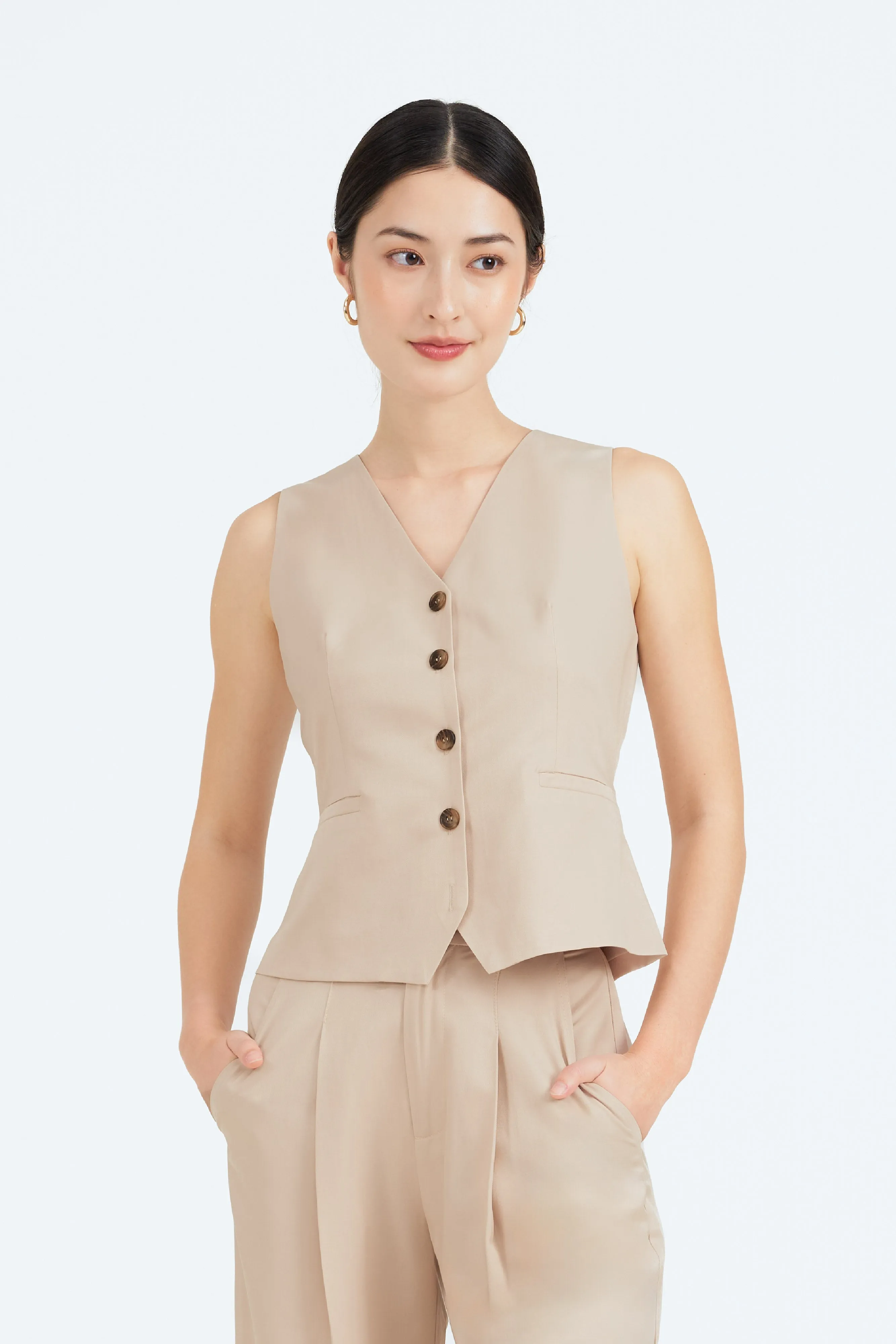 Bernice Relaxed Button Down Vest