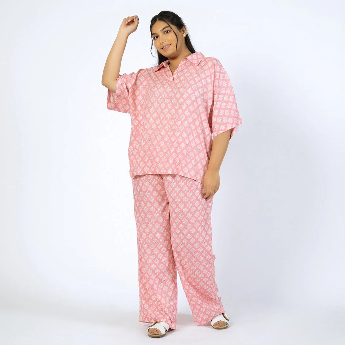 Blush Blossom Printed Co-Ord Set