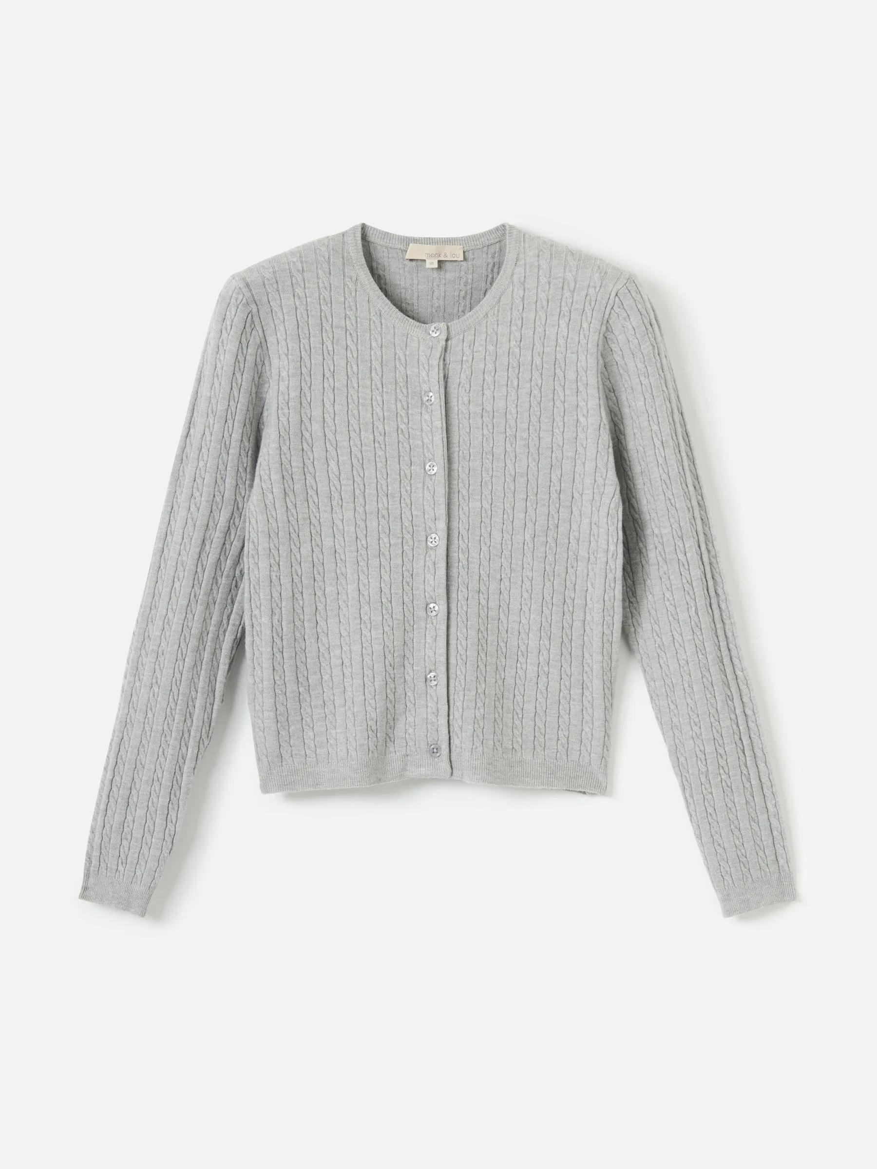 Cable Rib Raquel Crew Neck Cardi