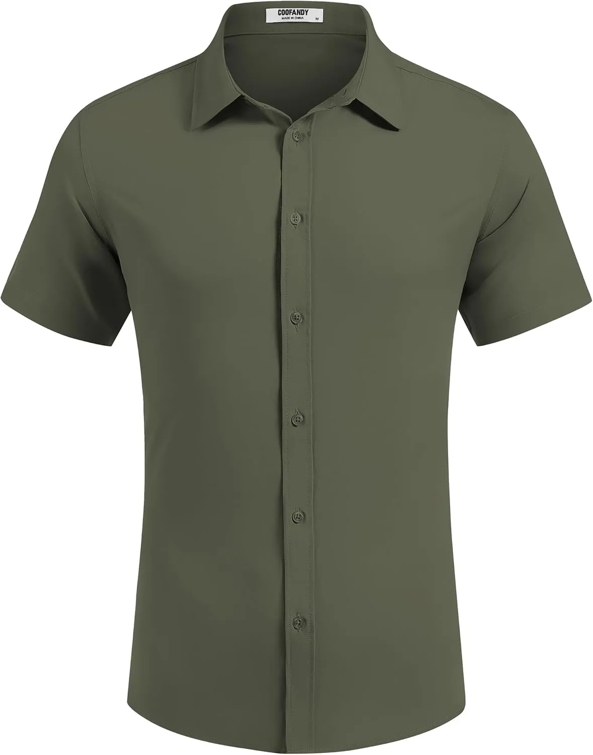 COOFANDY Mens Dress Shirts Button Down Short Sleeve Shirt Summer Shirts Business Casual Wedding Shirt