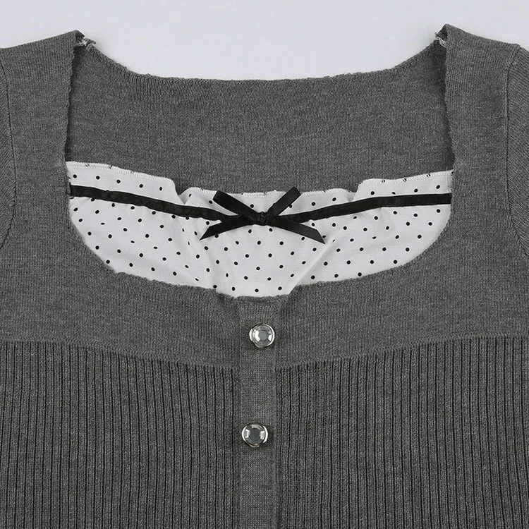 Coquette Aesthetic Rib Top
