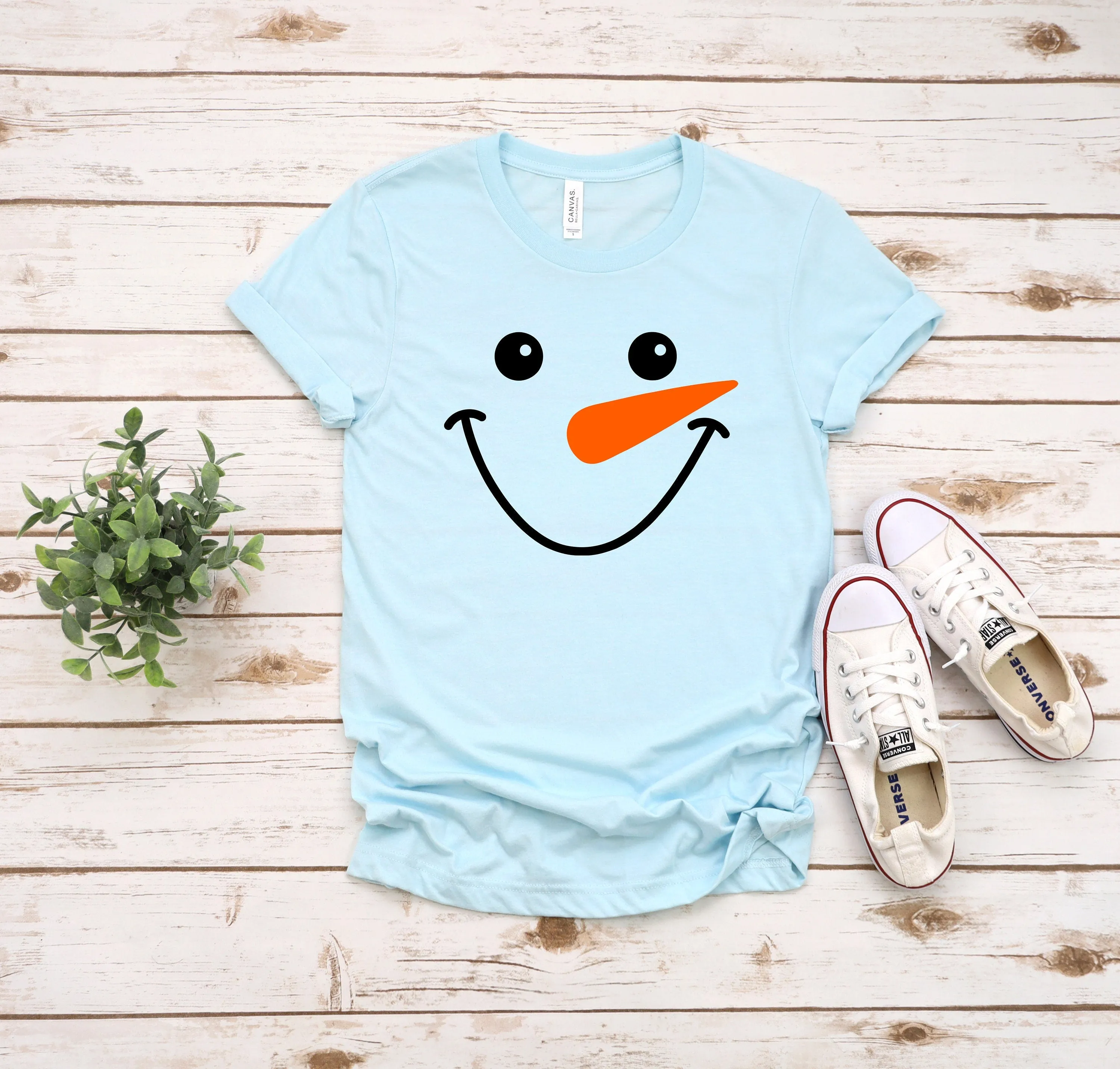 Cute Snowman Christmas T Shirt - X-Mas T Shirt - Family Winter Shirt Gift