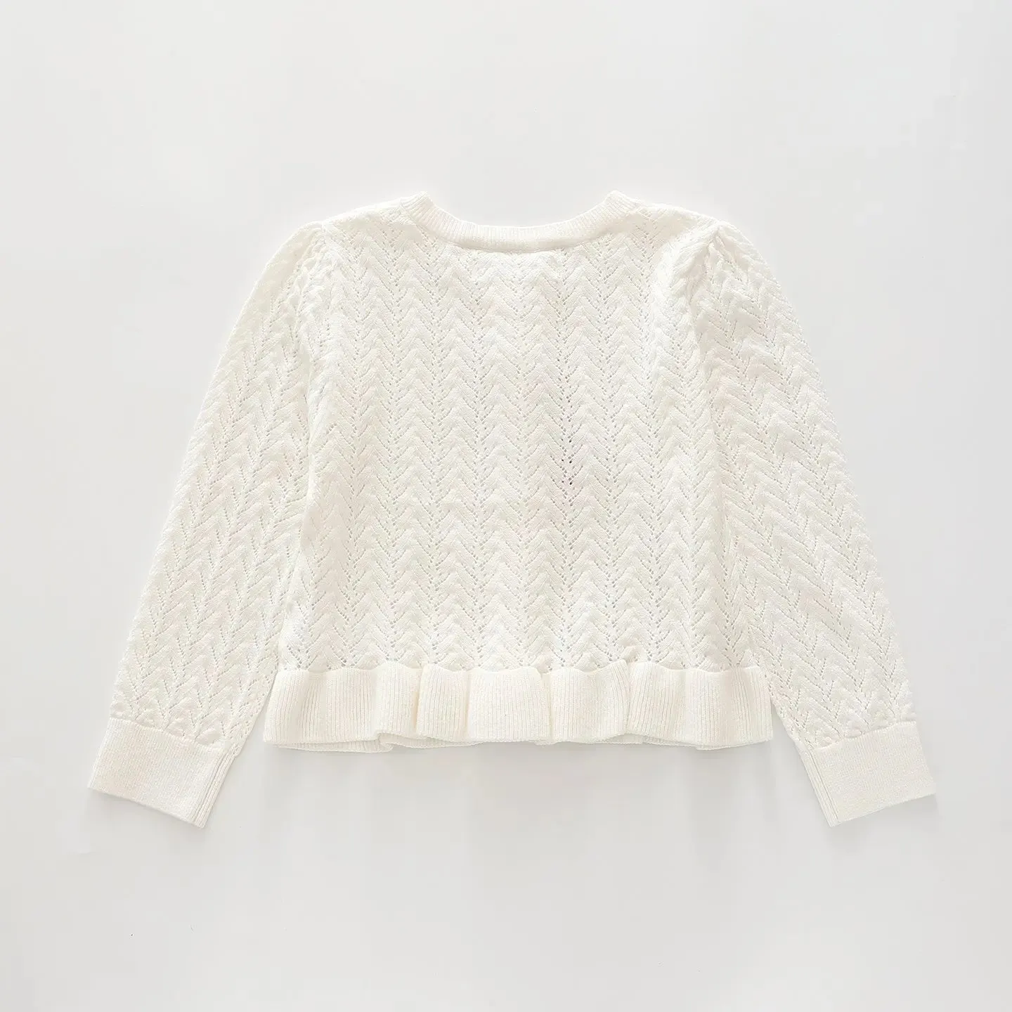Dainty Ivory, Junior Girls Knit Cardigan