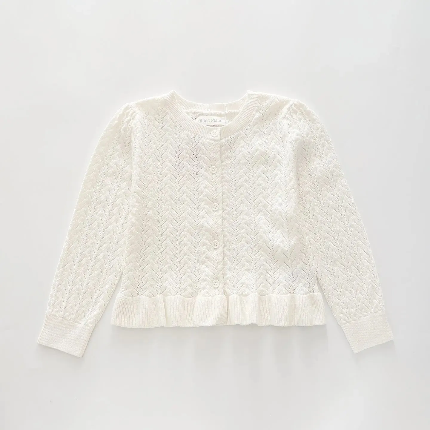 Dainty Ivory, Junior Girls Knit Cardigan