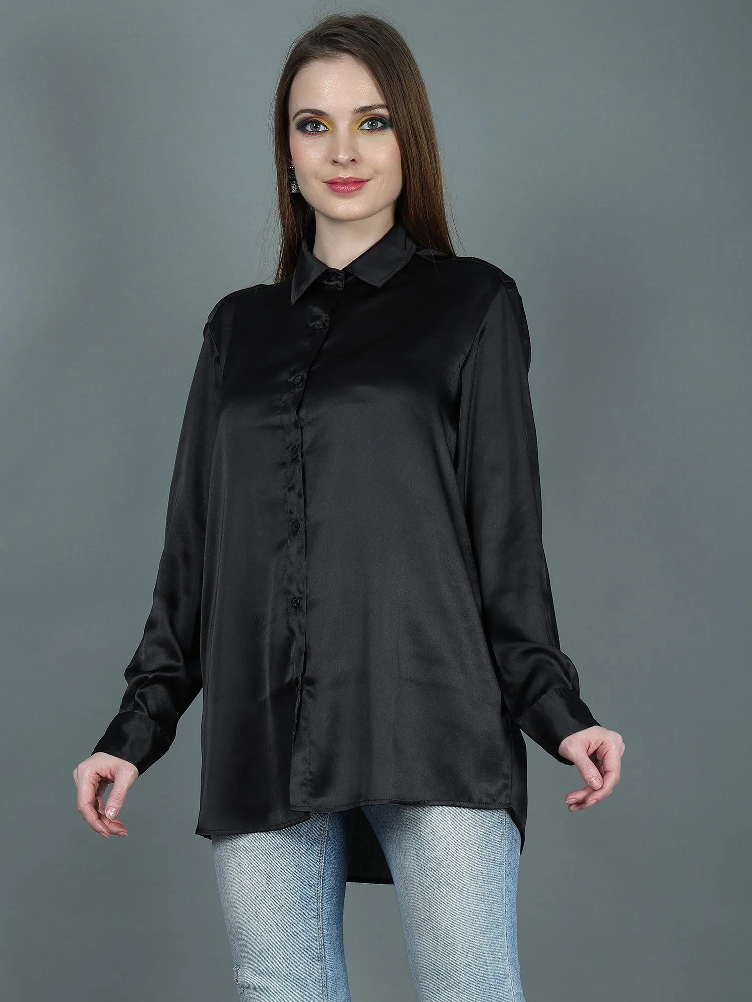 DASIGNER SATIN SHIRT FOR WOMEN