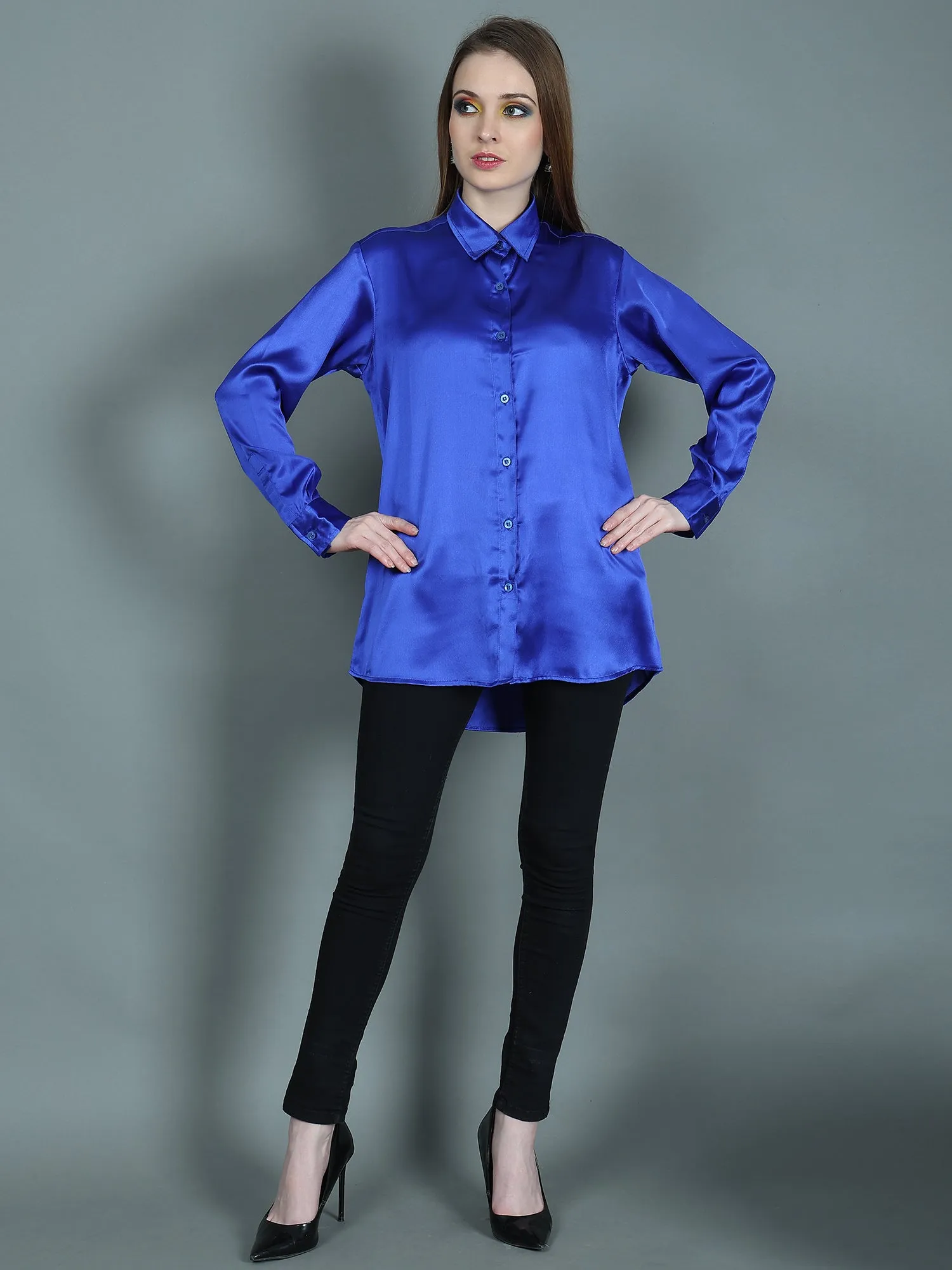 DASIGNER SATIN SHIRT FOR WOMEN