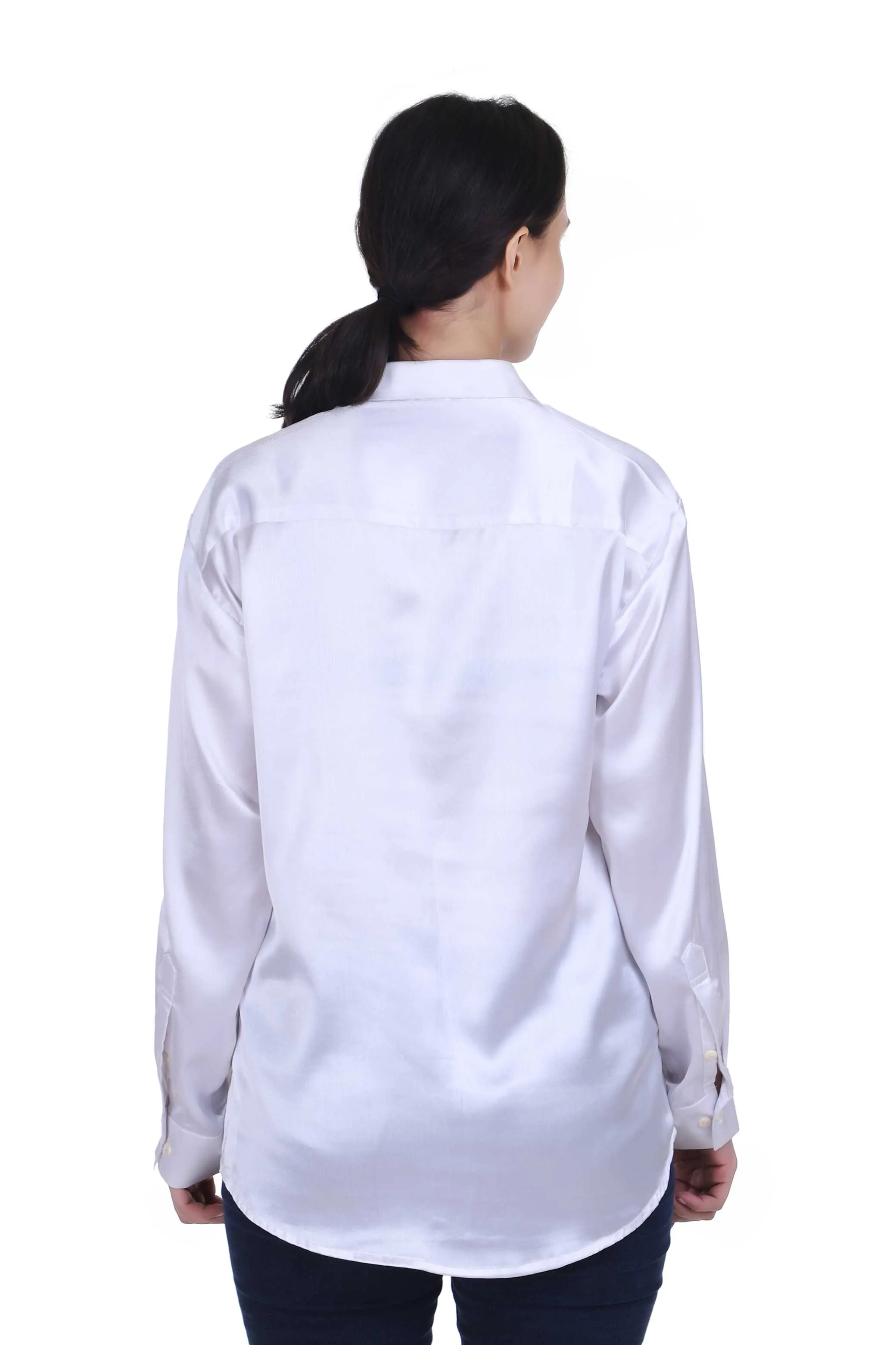 DASIGNER SATIN SHIRT FOR WOMEN