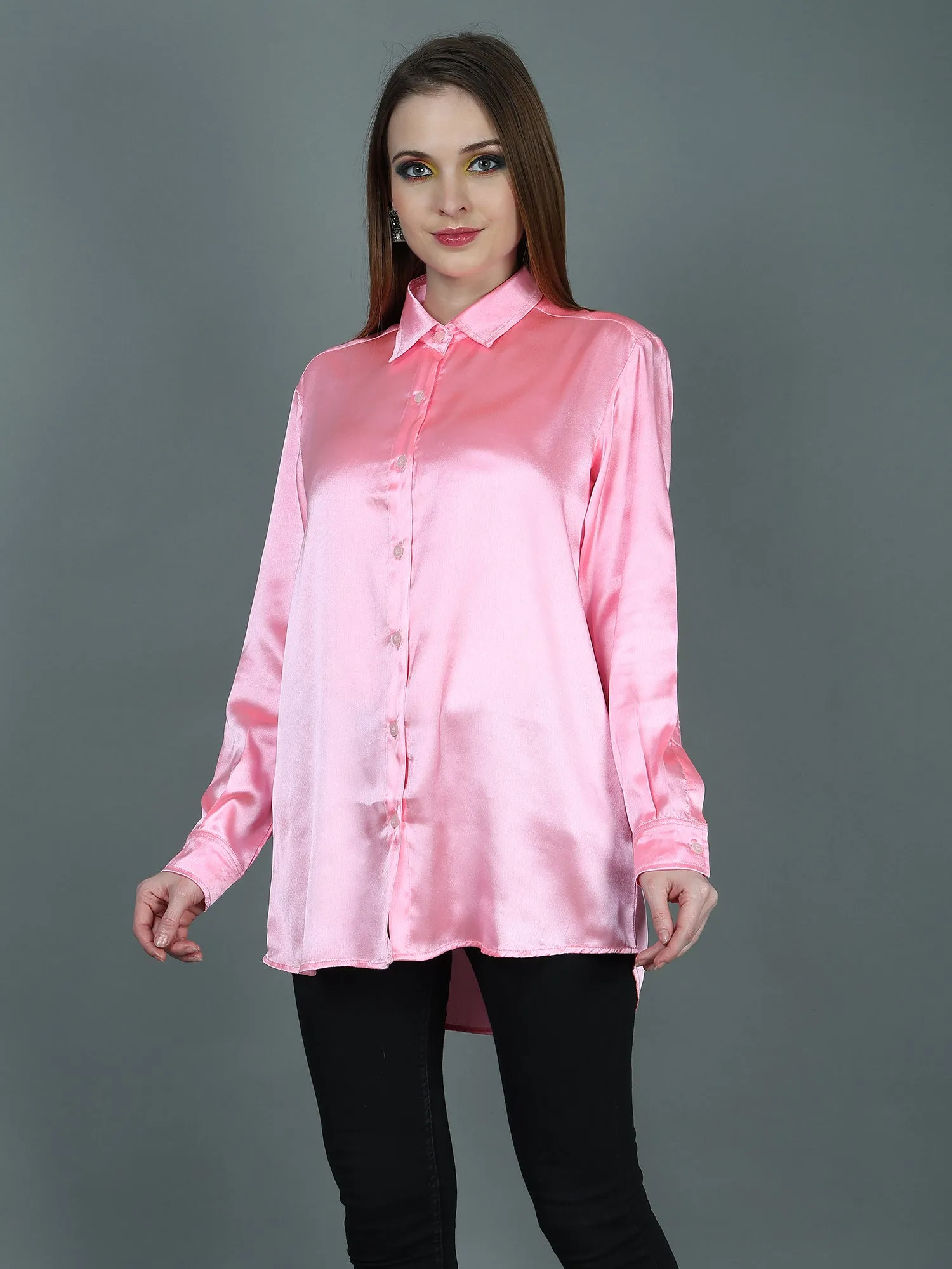 DASIGNER SATIN SHIRT FOR WOMEN