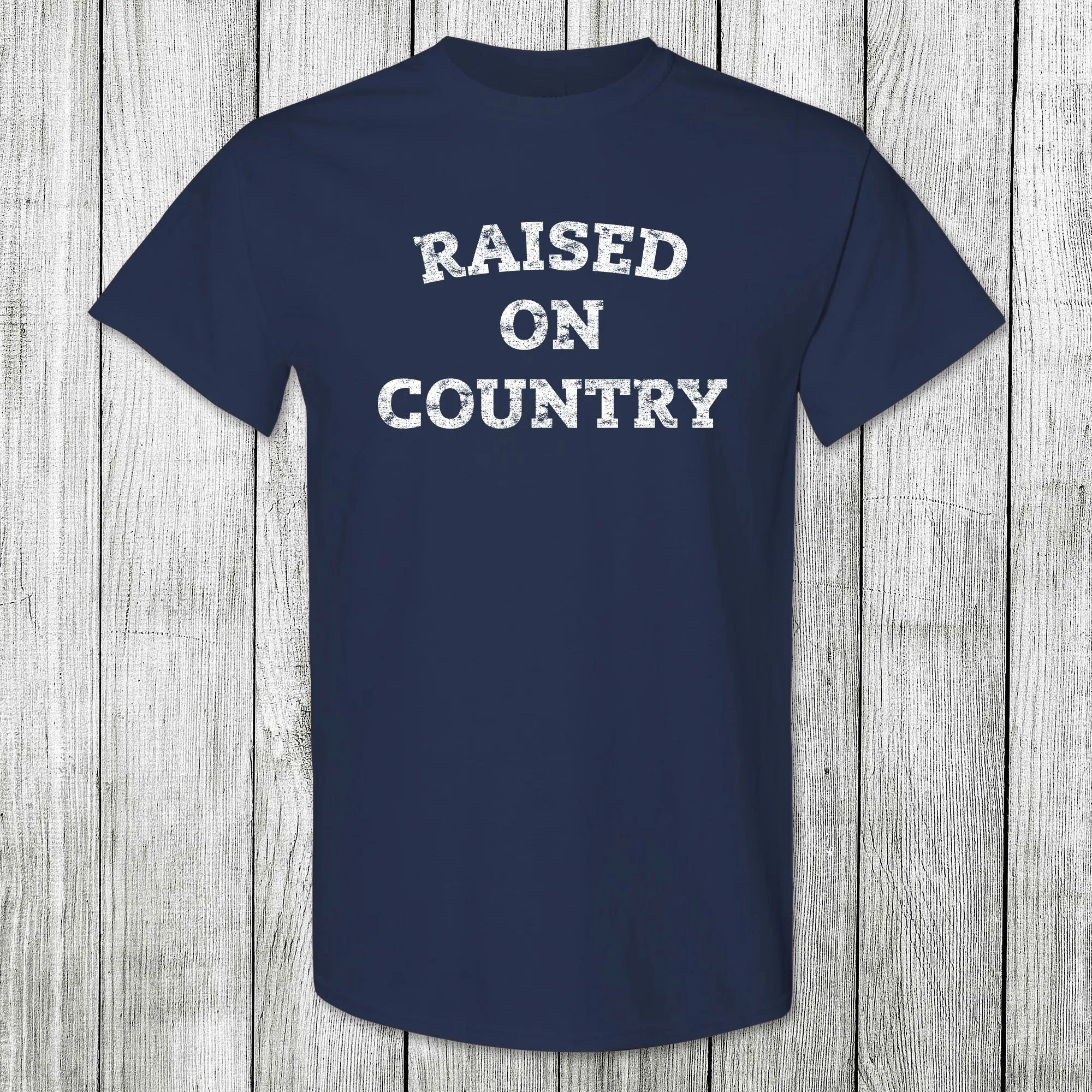 Daydream Tees Raised On Country Navy