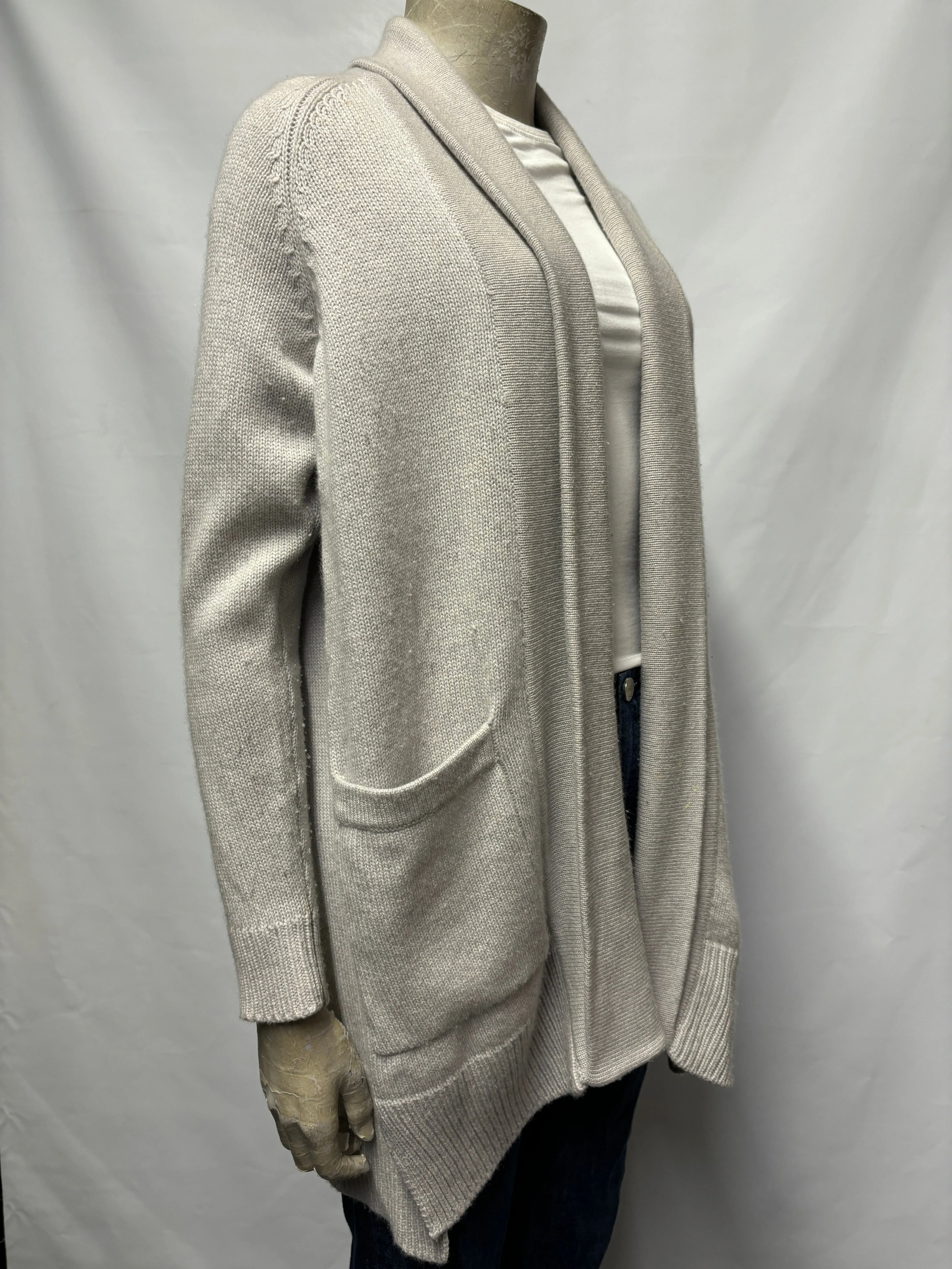 Derek Rose Grey Cashmere Long Sleeve Cardigan XS