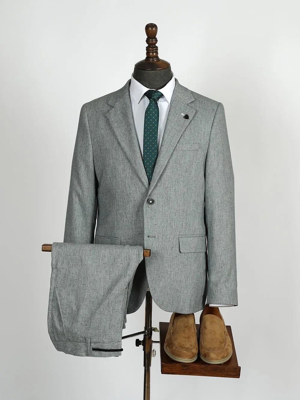 Devon Grey Set Blazer Linen Suit
