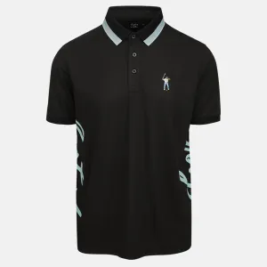 Eastside Golf Black Multi-Color Follow Through Polo