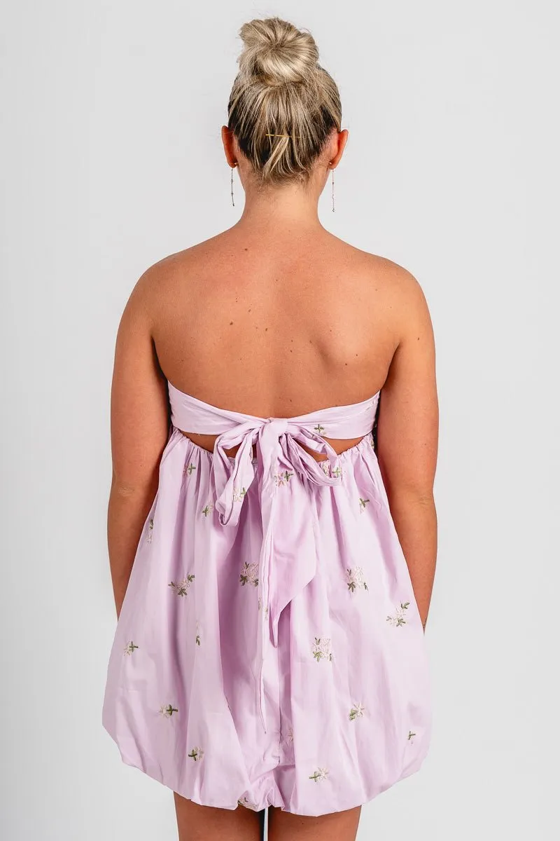 Flower babydoll dress lavender