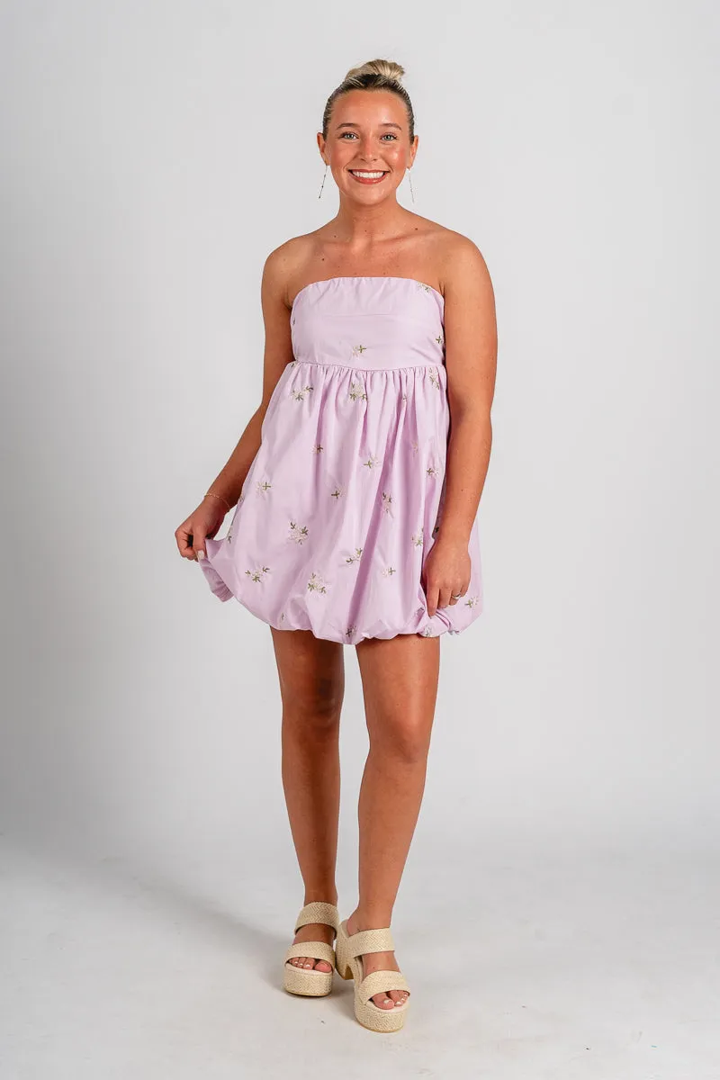 Flower babydoll dress lavender