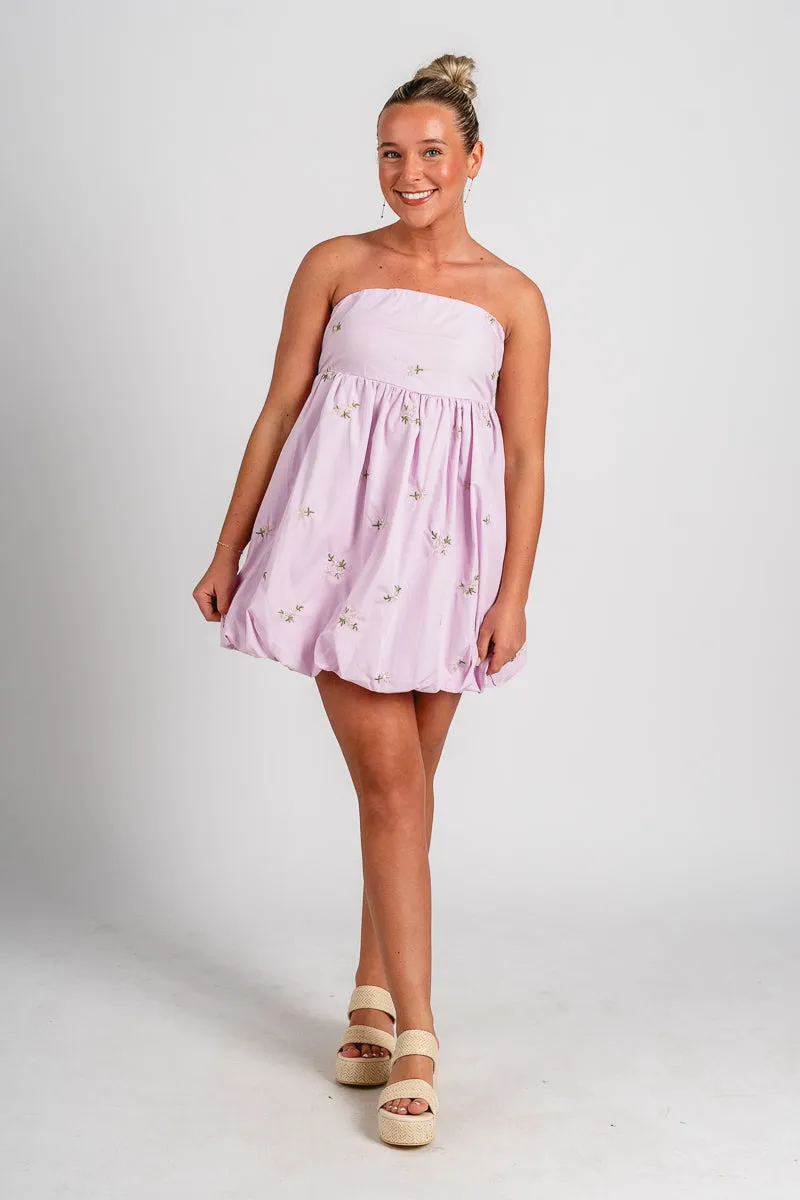 Flower babydoll dress lavender