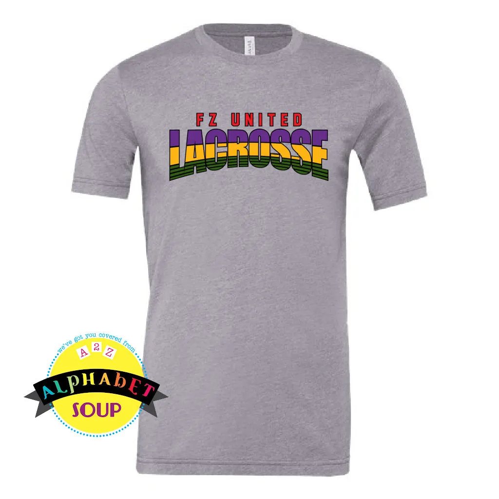 FZ United Boys Lacrosse Striped Lacrosse Design On Adult and Youth Tees And Sweatshirts