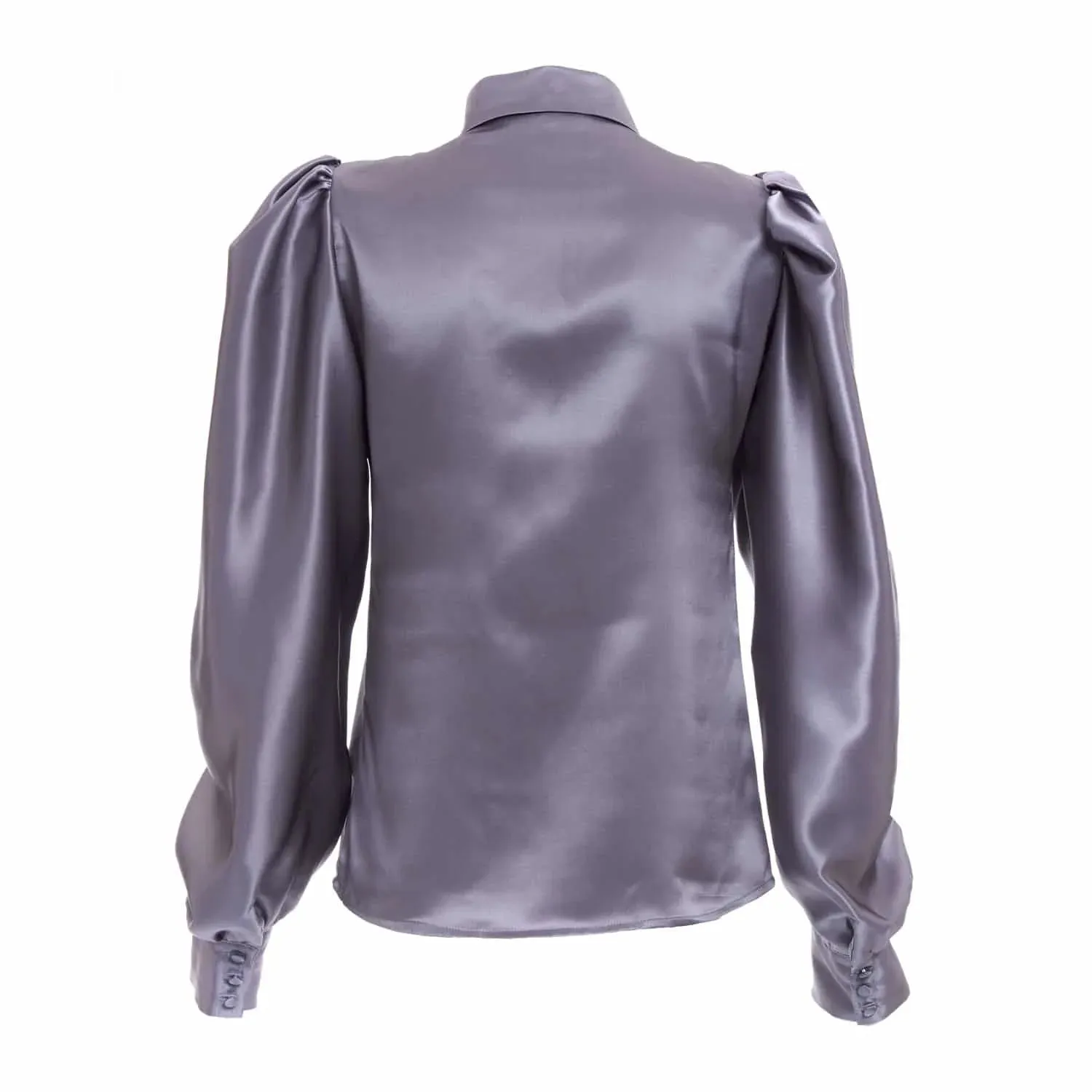 Grey Silk Blouse