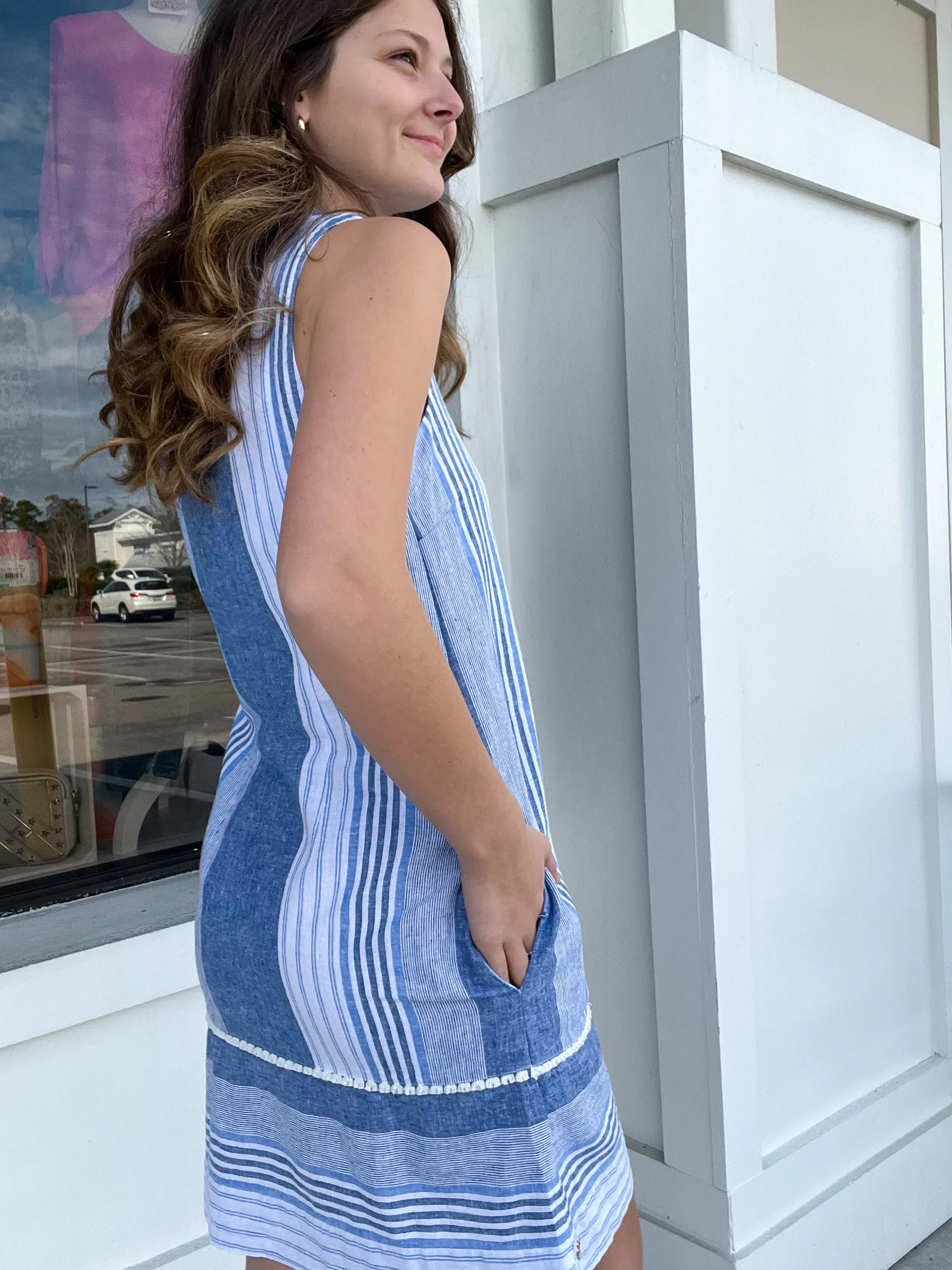 Hatley Marin Shift Dress - Multi Blue