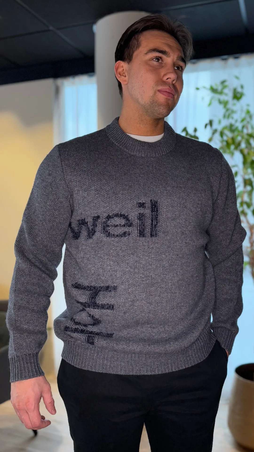 HAZA LOGO CREW GREY MIX