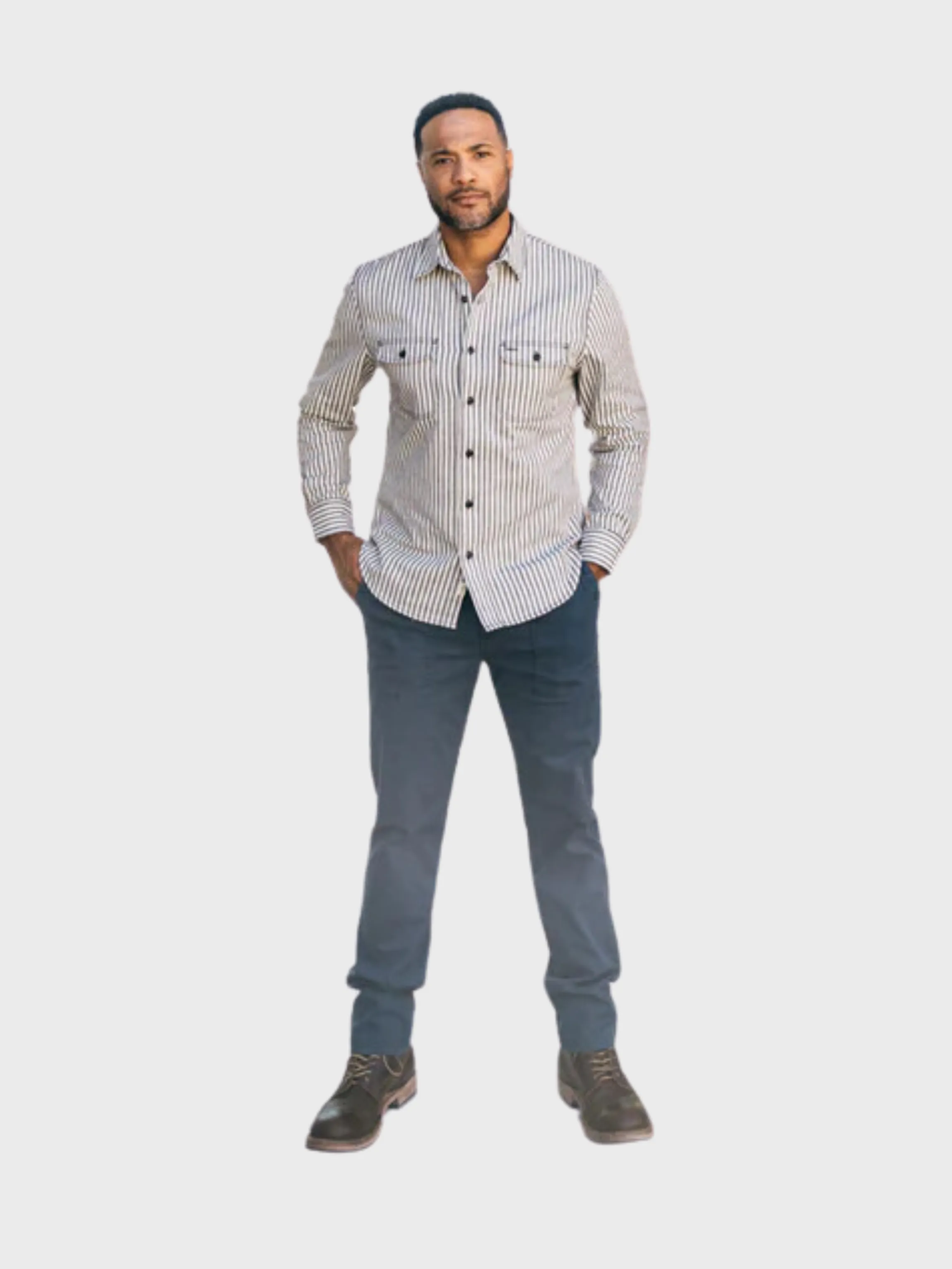 Kato The Fatigue Pants Stretch Oxford - Cobalt