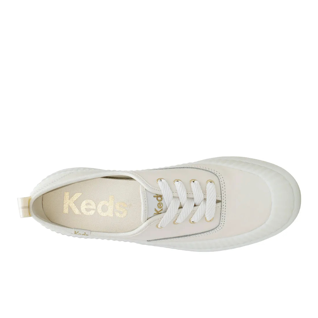 Keds Womens' The Platform Lug Weatherized Leather Off White (WH68242)