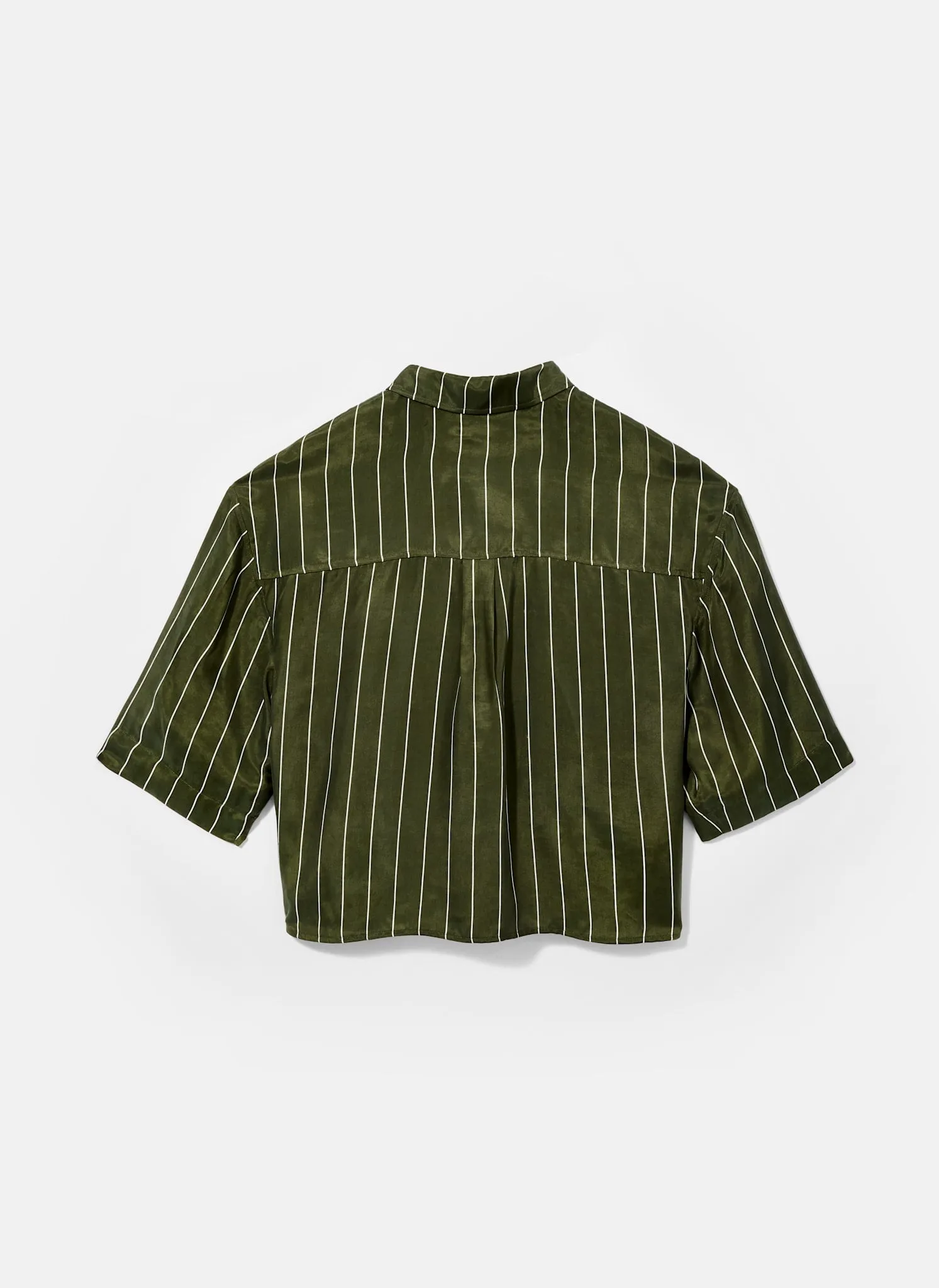 Khaki Striped Relaxed Shirt