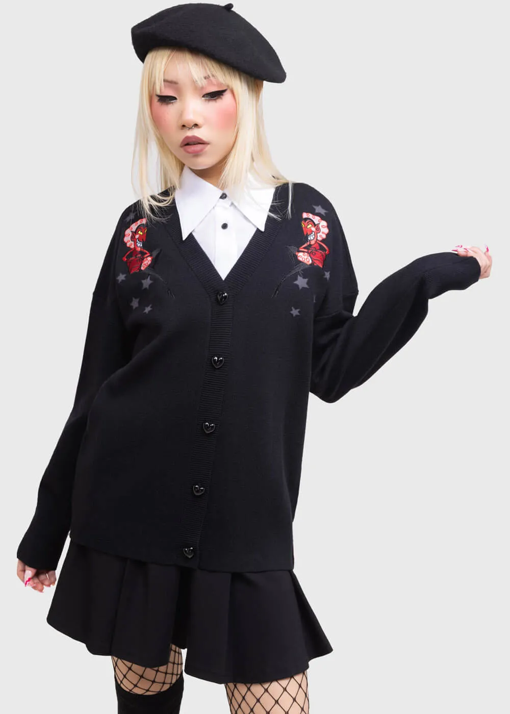 Killstar x Powerpuff Girls Splendidly Evil Cardigan Black