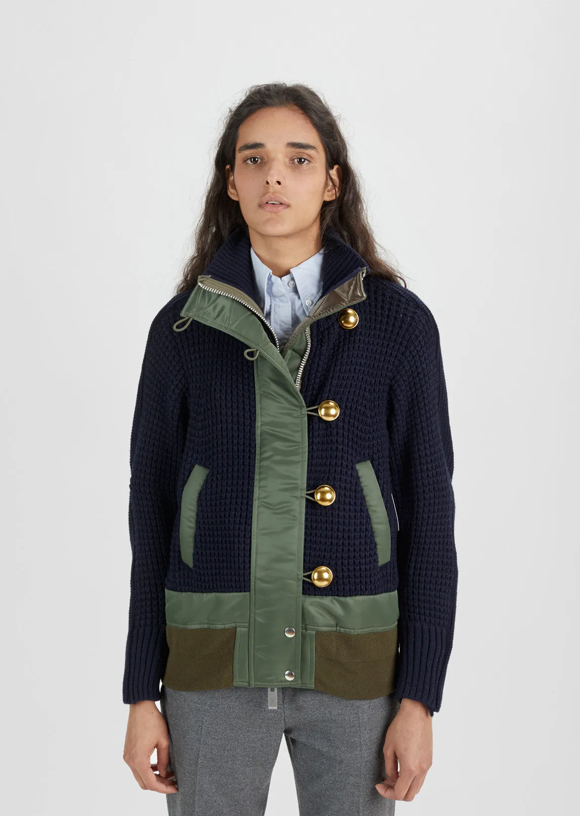Knit Blouson Jacket