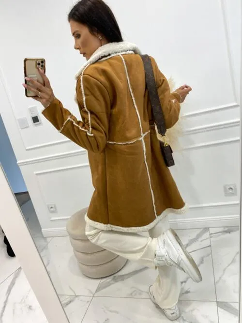Lapel Collar Buttoned Soft Coat