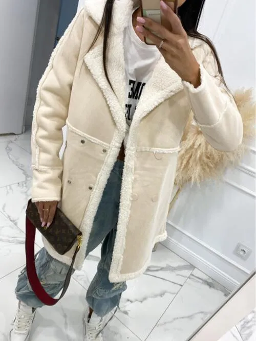 Lapel Collar Buttoned Soft Coat