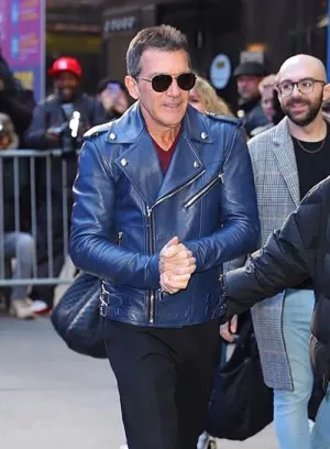 LEATHER JACKET WORN BY ANTONIO BANDERAS | ANTONIO BANDERAS LEATHER JACKET