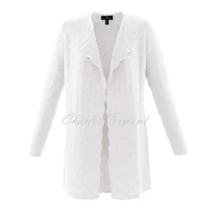 Marble Longline Cardigan – Style 6001-102 (White)