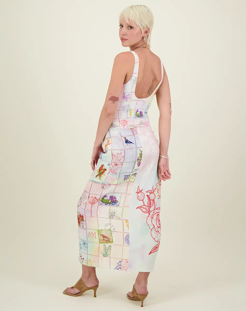 Maya Heritage Linen Tie Front Skirt