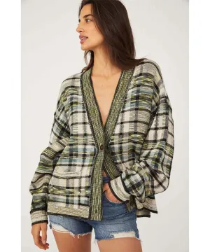 McGregor Plaid Cardi Green Tea Combo