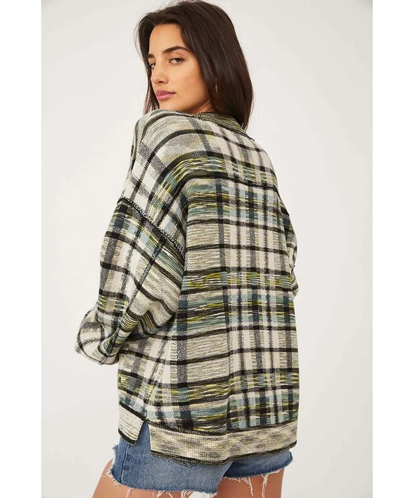 McGregor Plaid Cardi Green Tea Combo