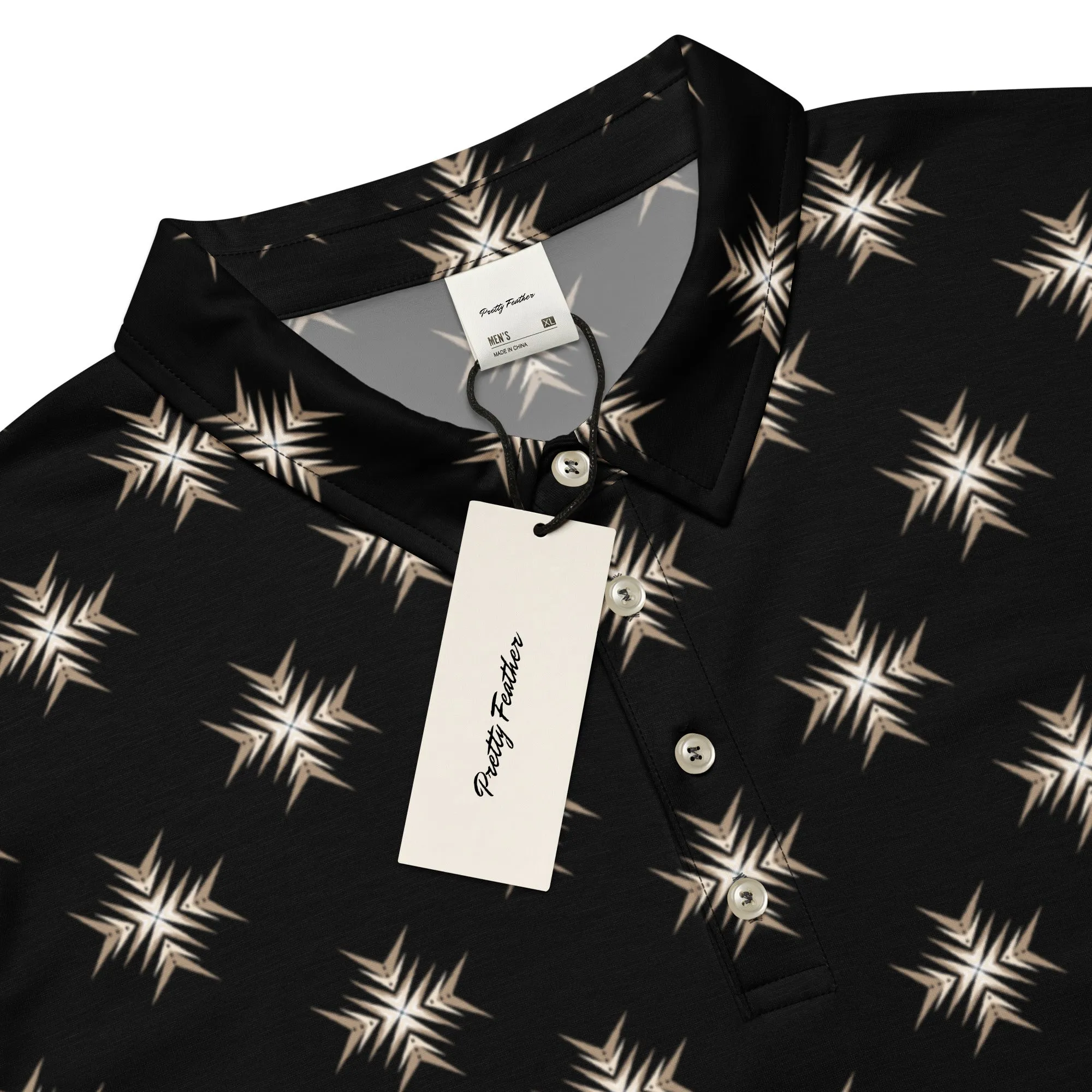 Mens Black Star Nation Polo
