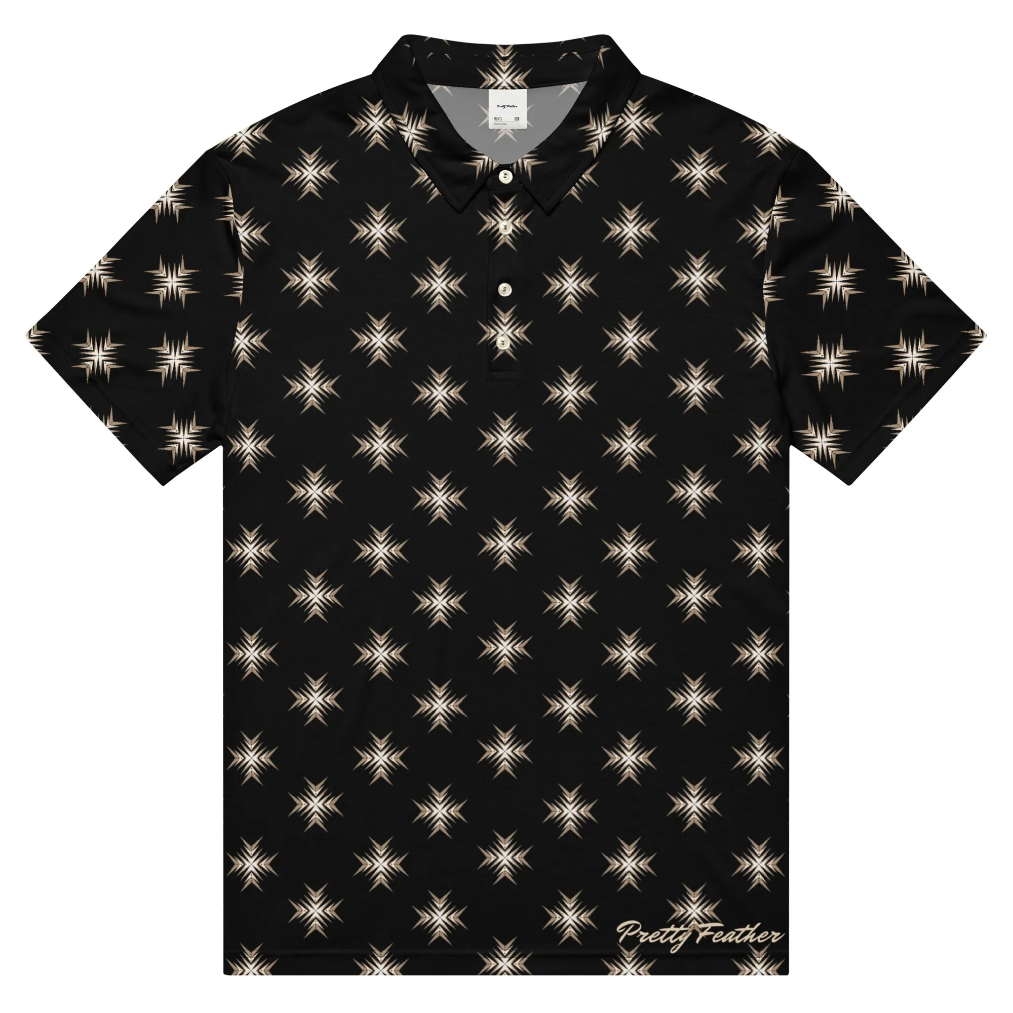 Mens Black Star Nation Polo