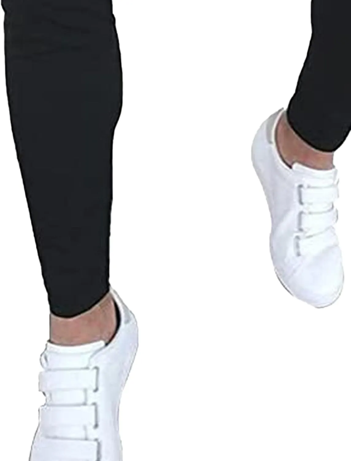 Mens Fashion Plaid Casual Feet Pants Skinny Pencil Jeans Tapered Pant Slim Fit Business Sports Pants