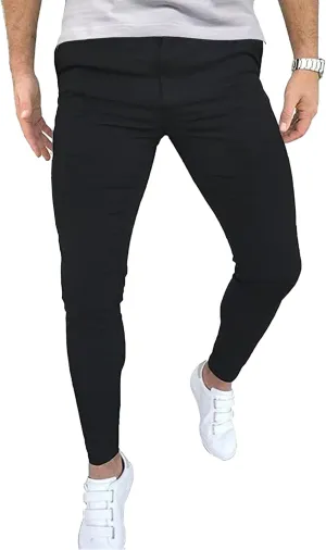 Mens Fashion Plaid Casual Feet Pants Skinny Pencil Jeans Tapered Pant Slim Fit Business Sports Pants