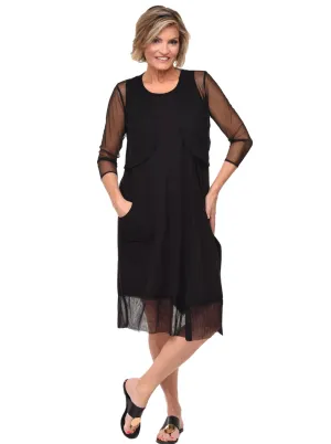 Mesh Women's Shrug Jacket in Black