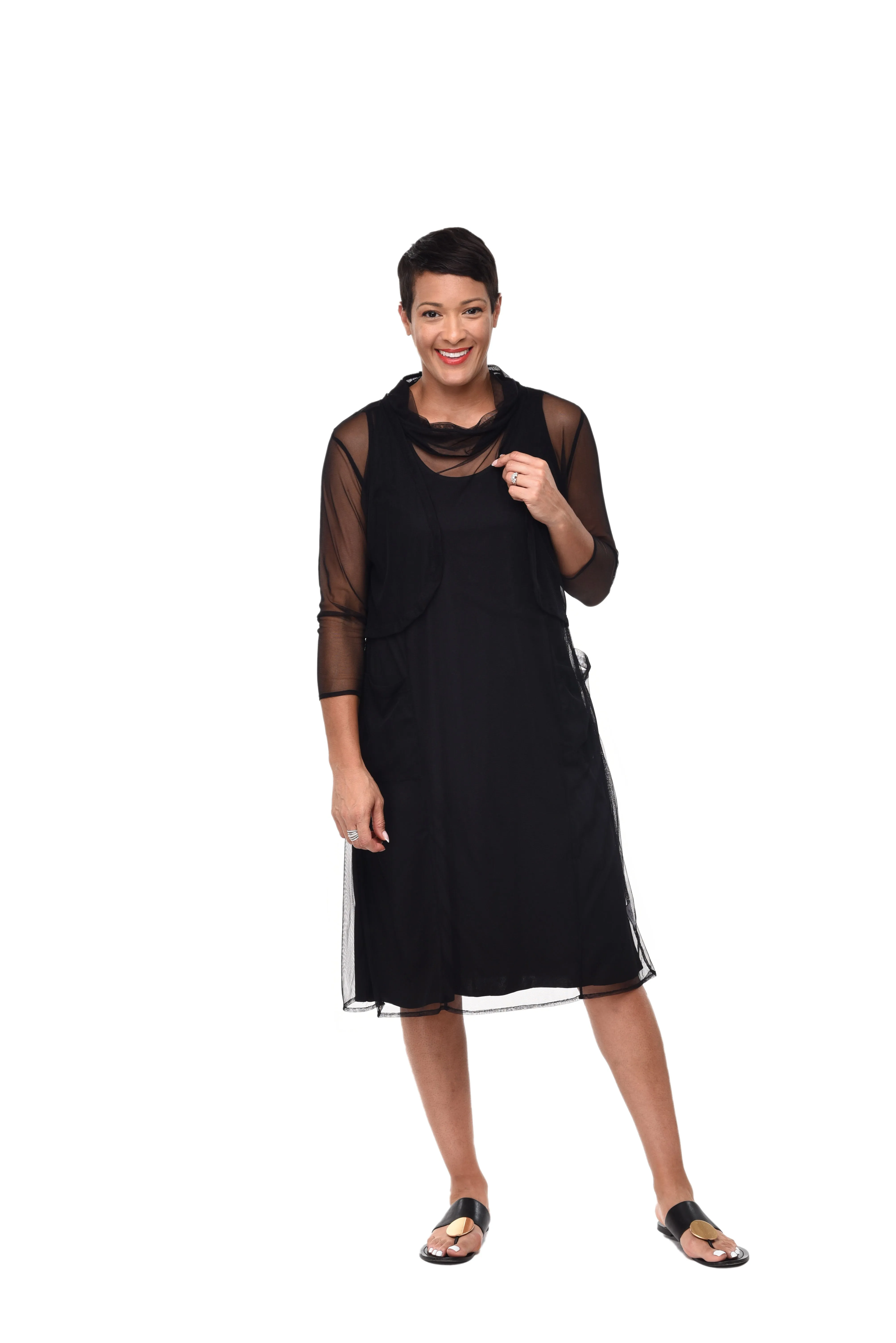 Mesh Women's Shrug Jacket in Black