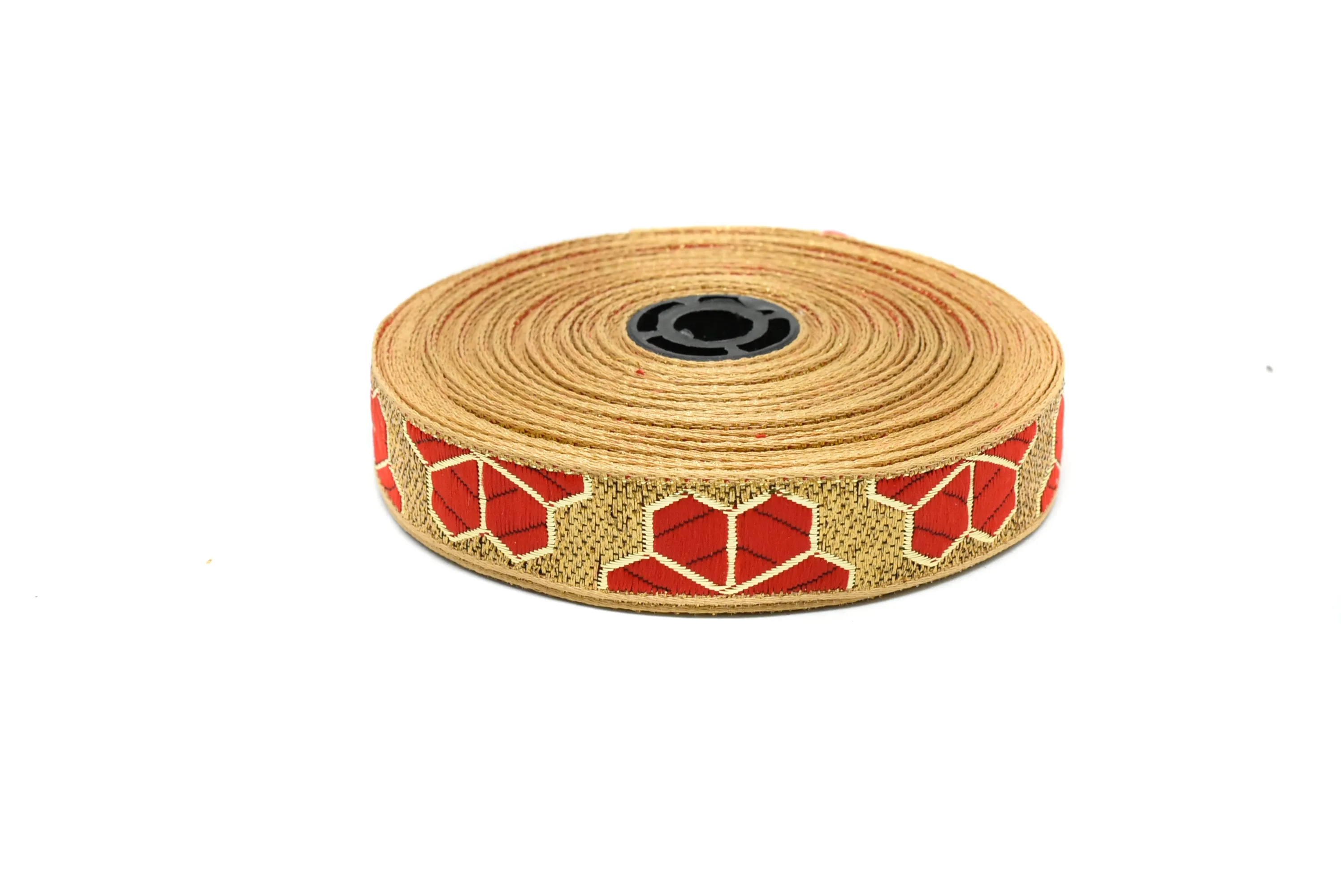Metallic Leaf Jacquard Ribbons 1" - 1 Yard