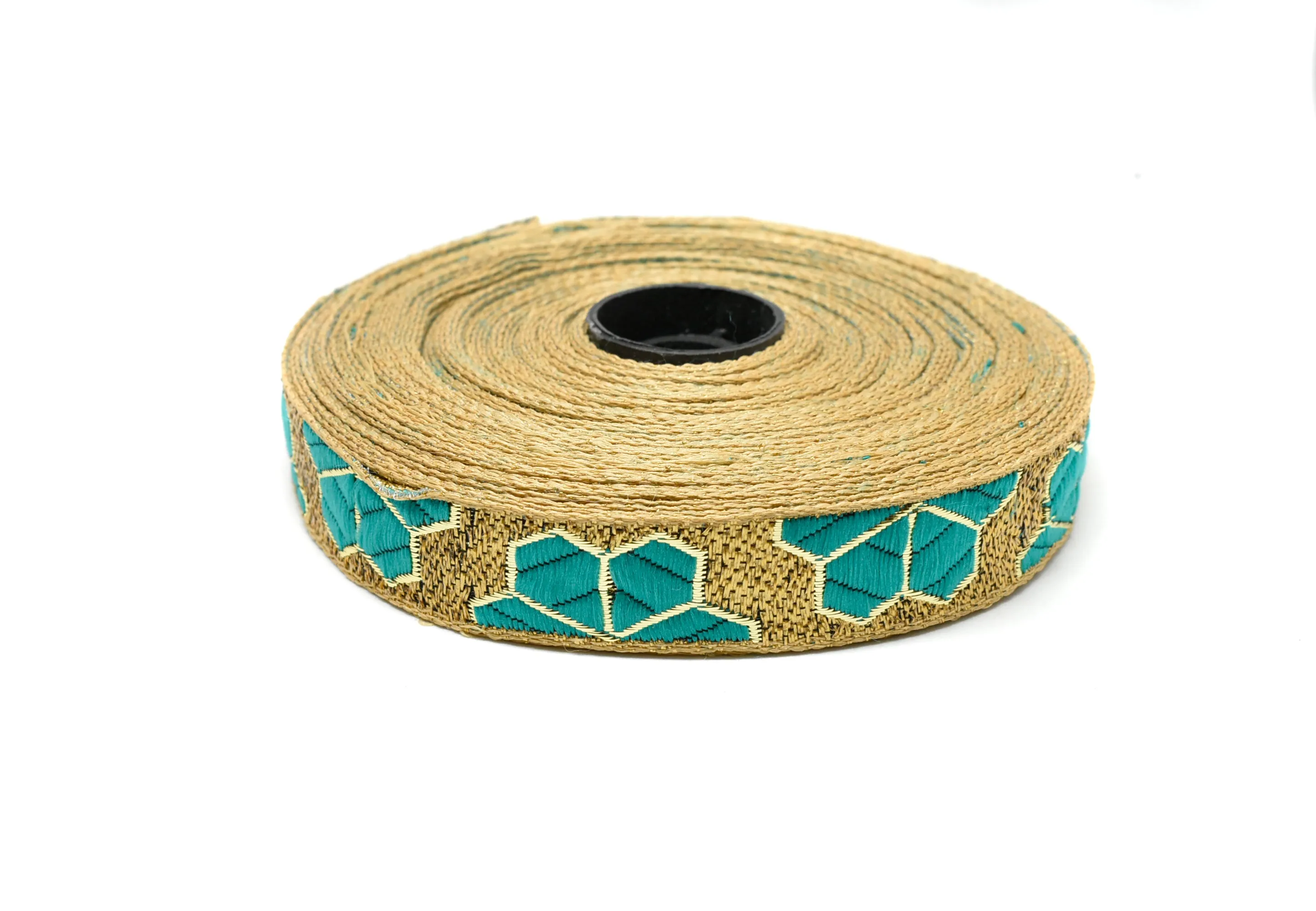 Metallic Leaf Jacquard Ribbons 1" - 1 Yard