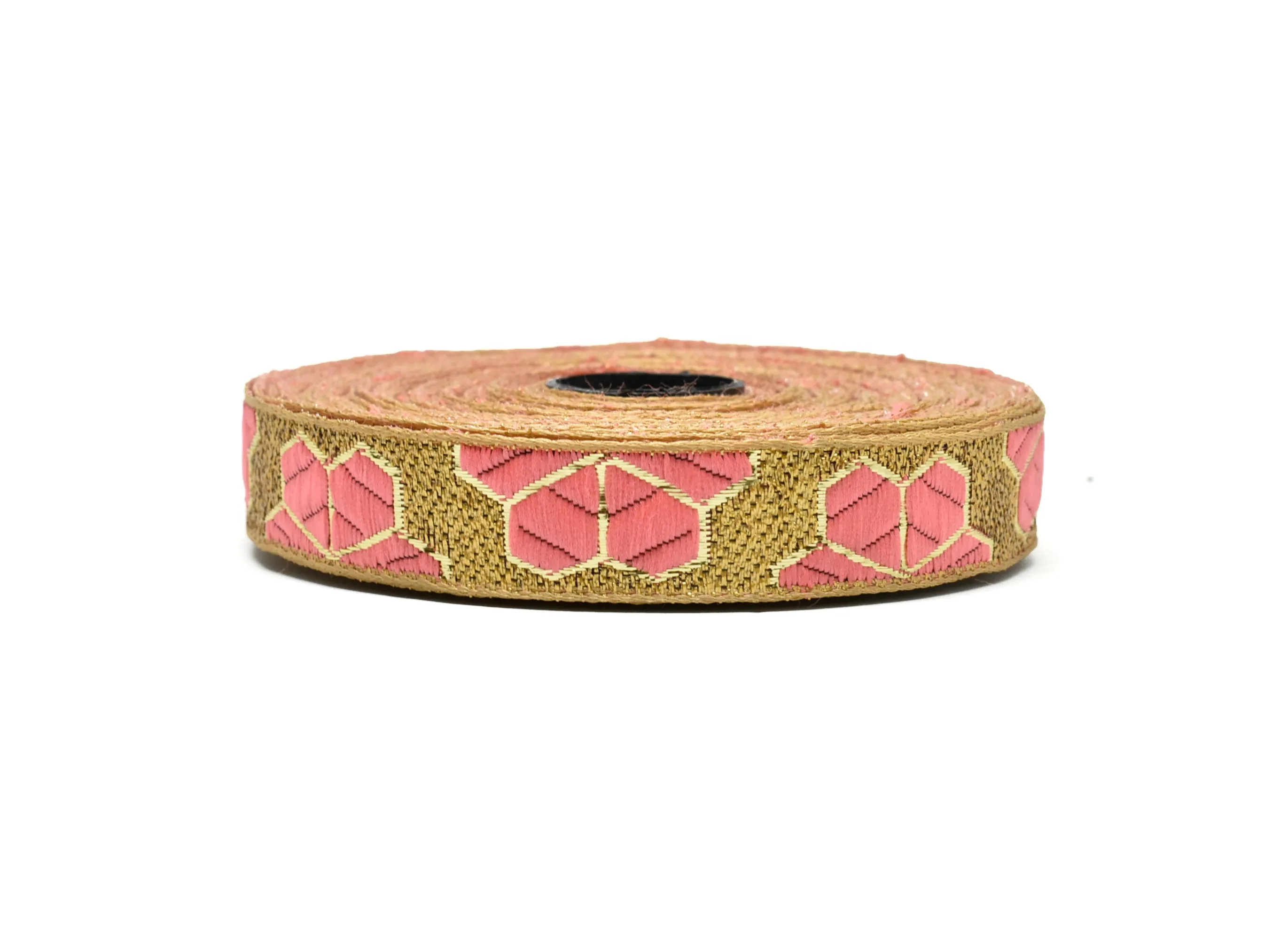Metallic Leaf Jacquard Ribbons 1" - 1 Yard