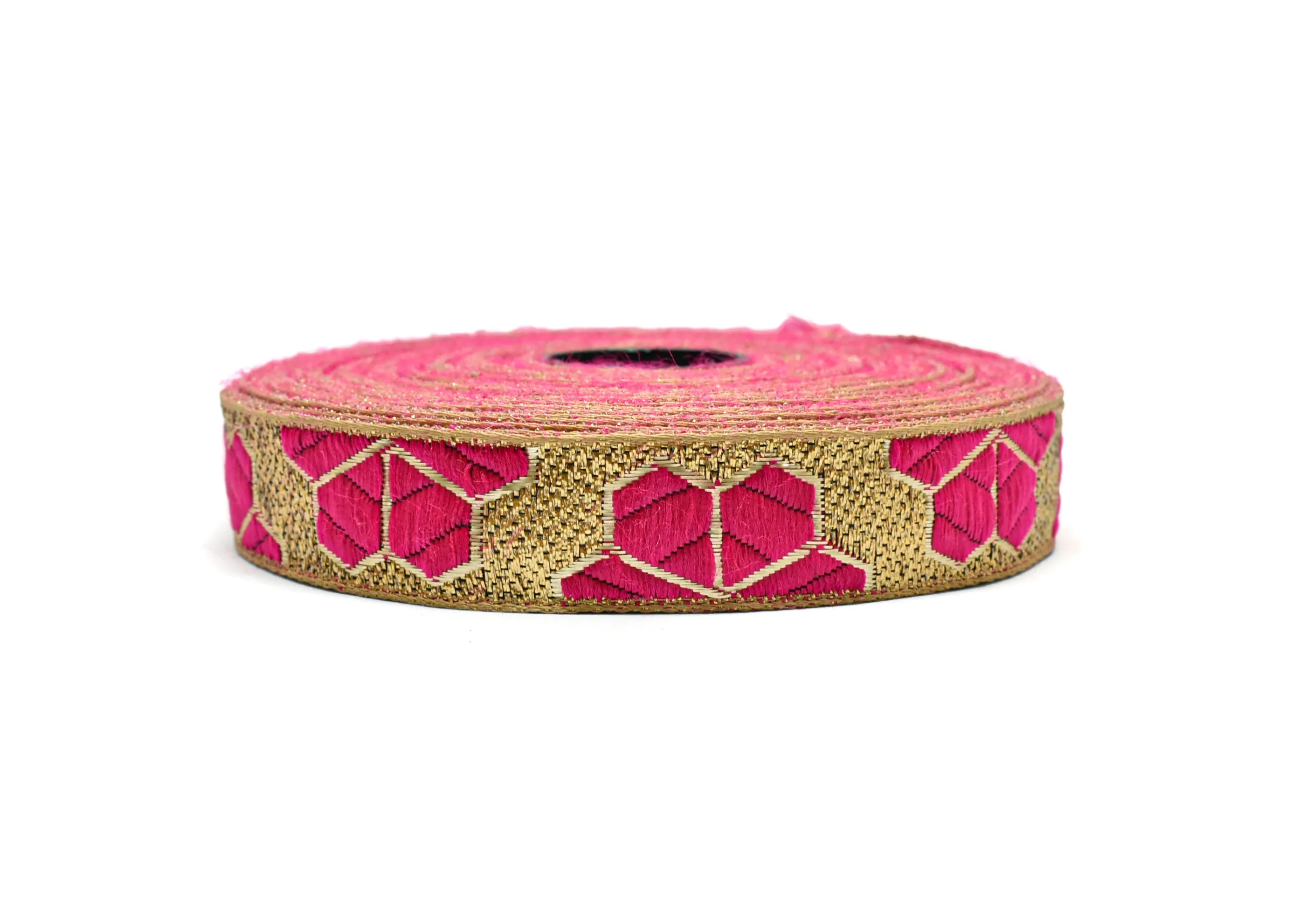 Metallic Leaf Jacquard Ribbons 1" - 1 Yard